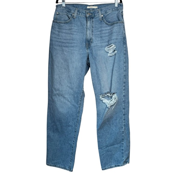 Levi's Denim - Levis Jeans Womens 31 Blue 94’ Baggy Leg Distressed Boho Festival